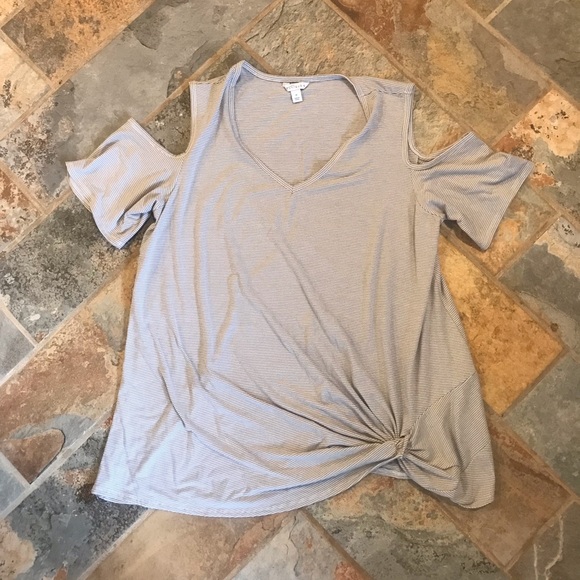 Boutique Tops - Cold Shoulder w/ tie Top Boutique Tops - Cold Shoulder w/ tie Top